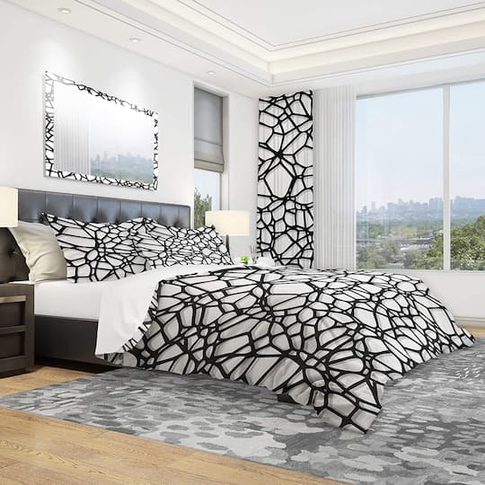 Designart 'Abstract Mosaic Pattern' Modern & Contemporary Bedding Set
